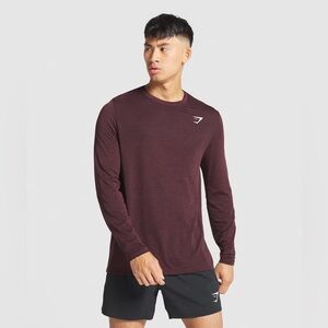 Gymshark Burgundy Long Sleeve Tee